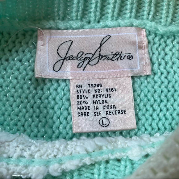 ❌SOLD🏷️Vintage Jaclyn Smith Fairy Granny Core Knitted Pastel Beaded Sweater - Picture 10 of 10